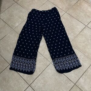 LOFT Fluid Pull On Wide Leg Pants EUC